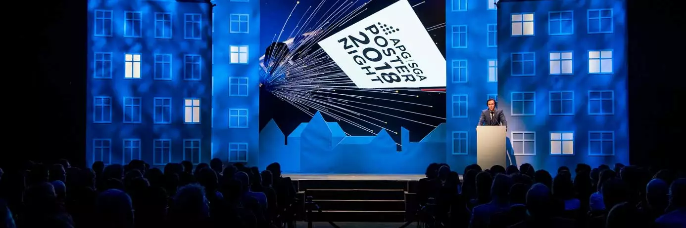 APG|SGA Poster Night am 8. März 2018 in der Samsung Hall